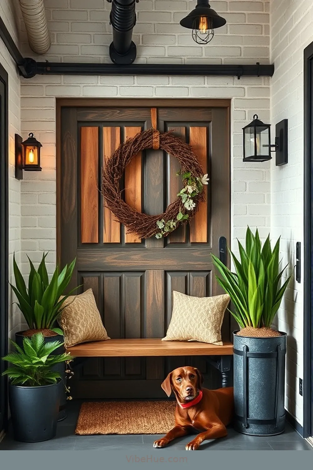 Visual Reference: Create A Holiday Entryway With Industrial Style